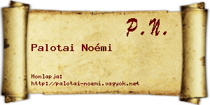Palotai Noémi névjegykártya
